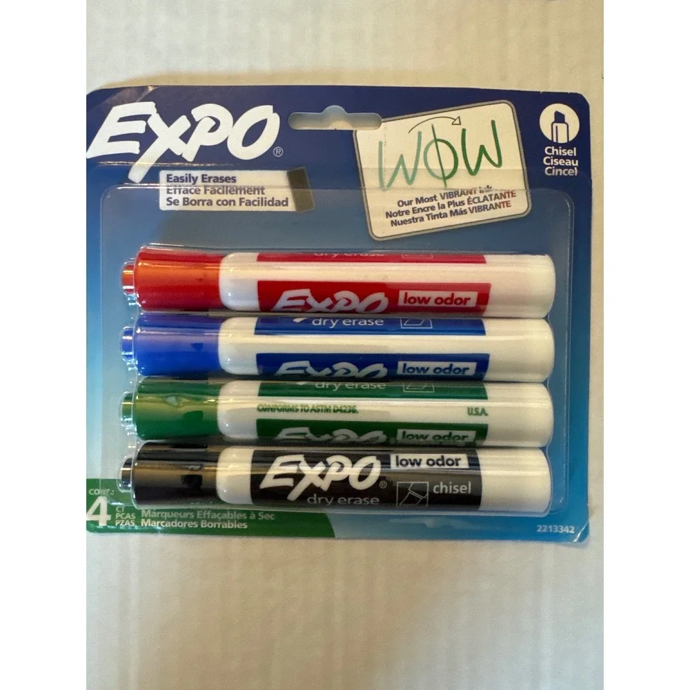 3 packs Expo Low Odor Dry Erase Markers Assorted Colors 20 Count Bundle